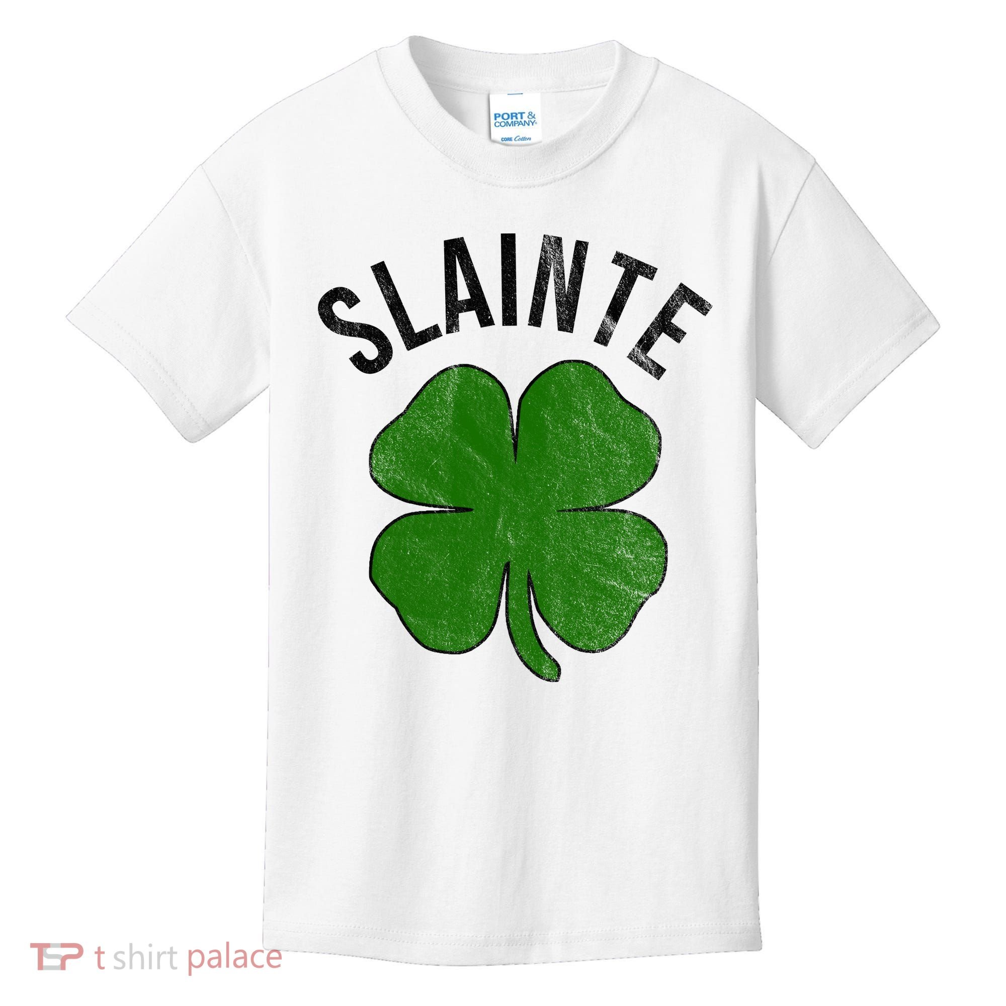 Slainte Irish Clover St Patrick's Day Kids T-Shirt