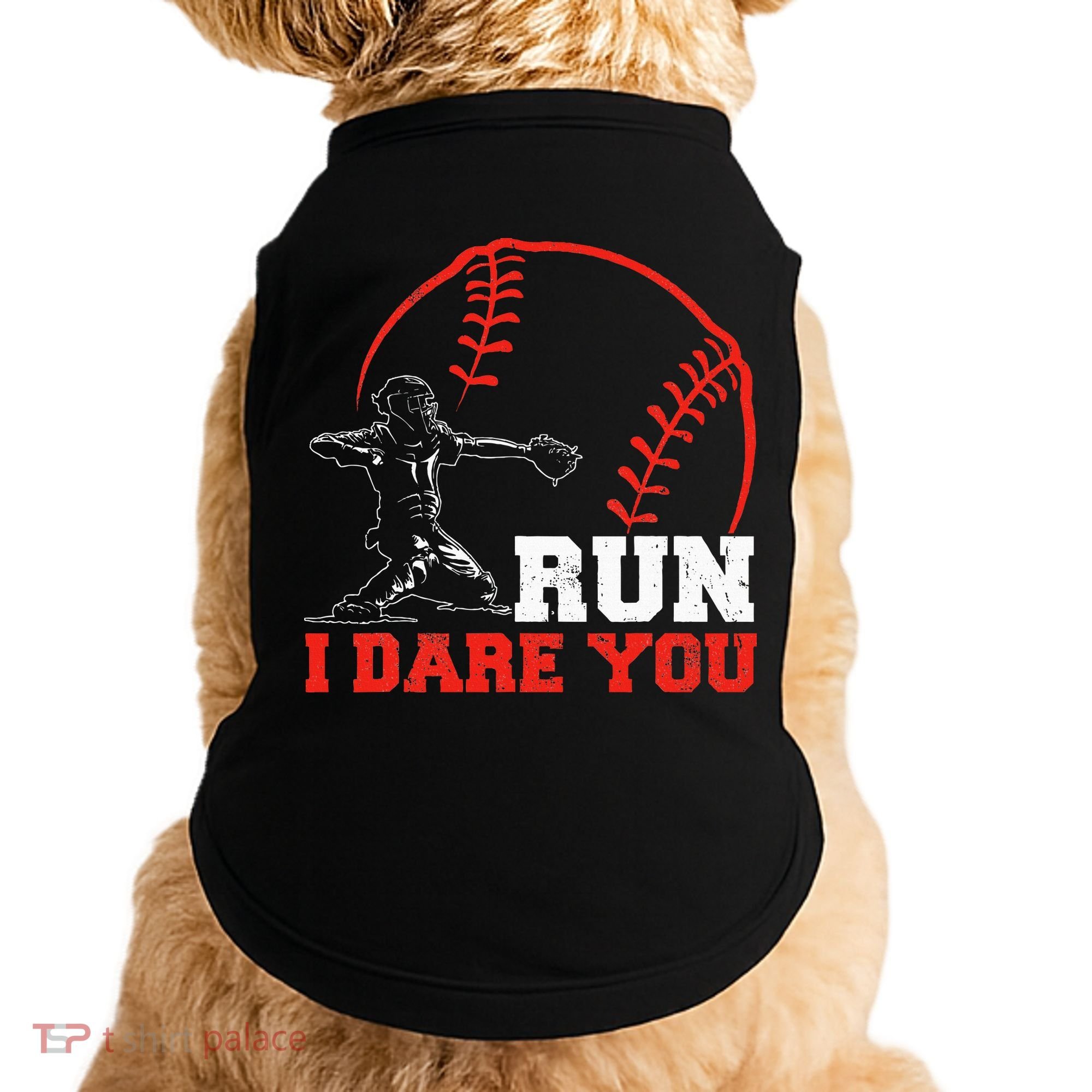 Steal I Dare You Baseball Catcher Baseball Player Doggie Tank