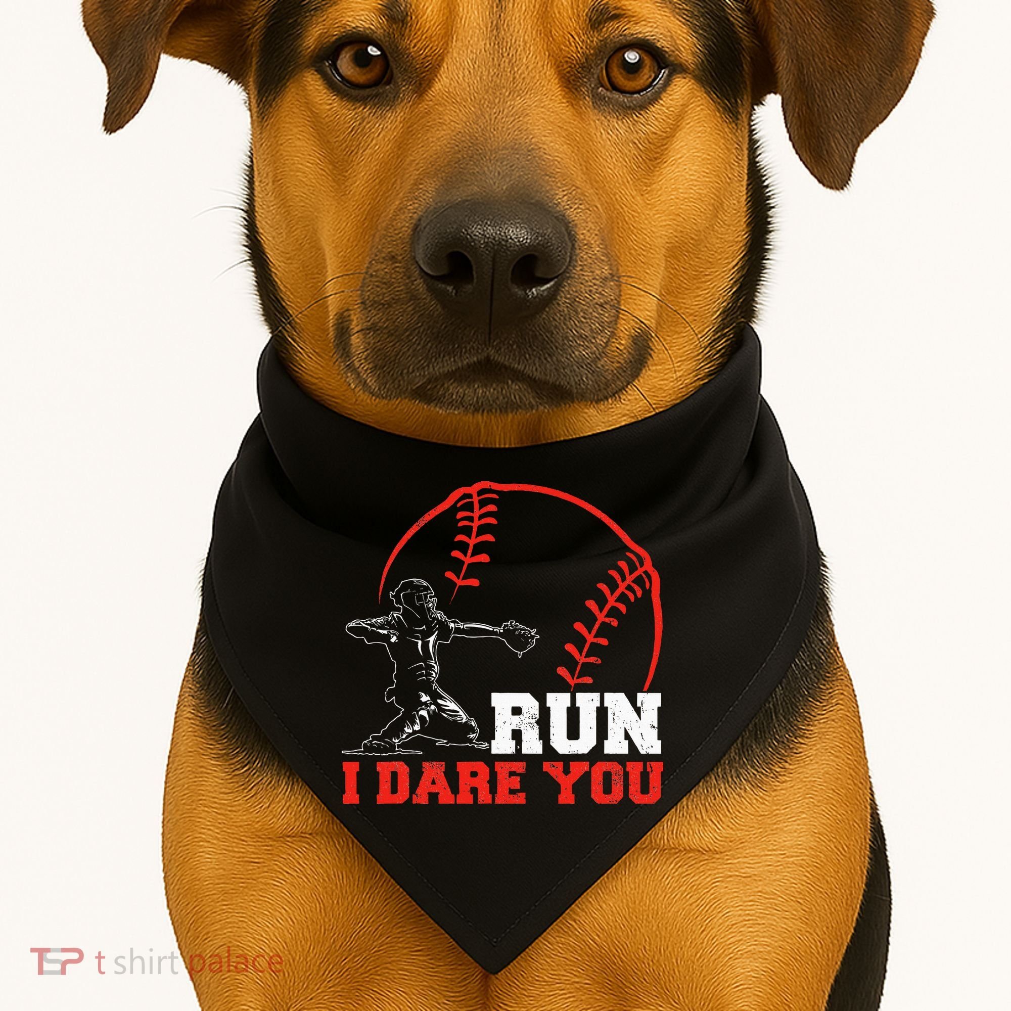 Steal I Dare You Baseball Catcher Baseball Player USA-Made Doggie Bandana