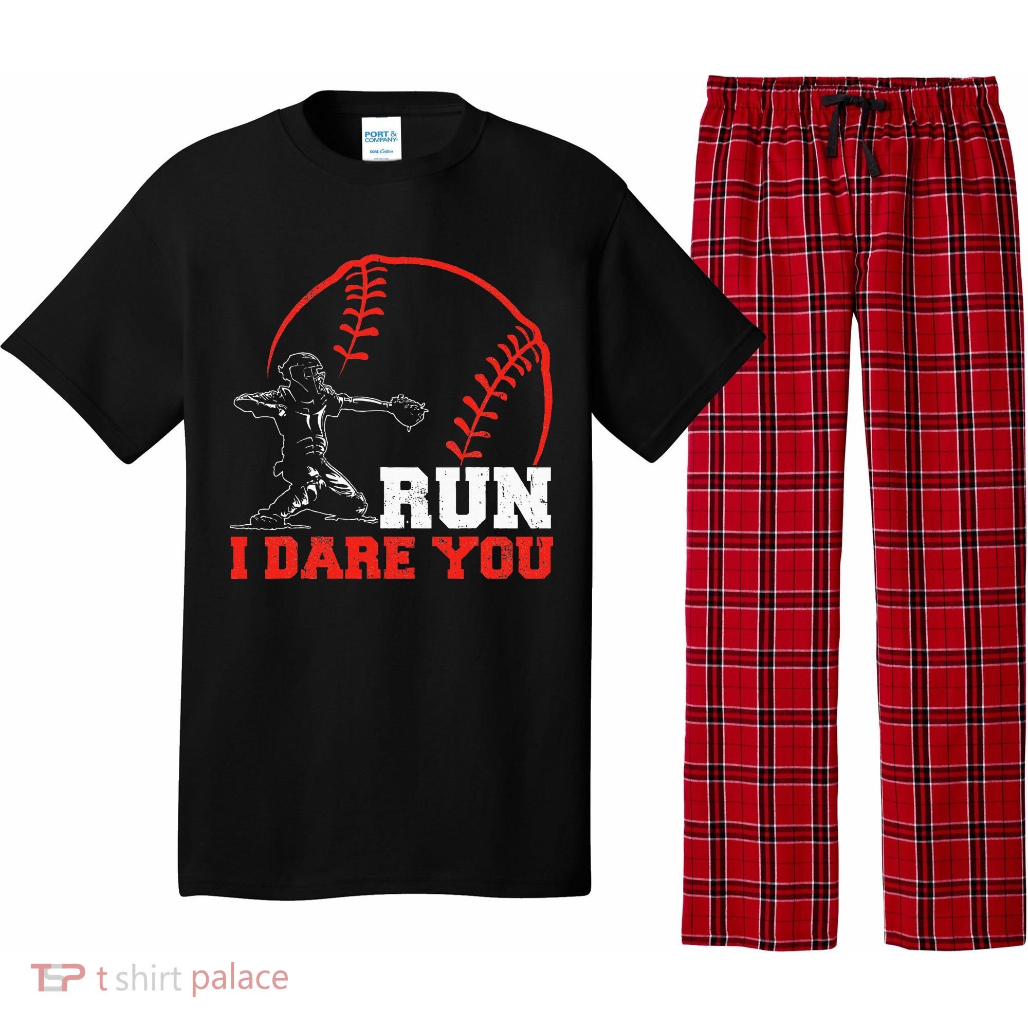 Steal I Dare You Baseball Catcher Baseball Player Pajama Set