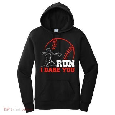 Steal I Dare You Baseball Catcher Baseball Player Women's Hoodie