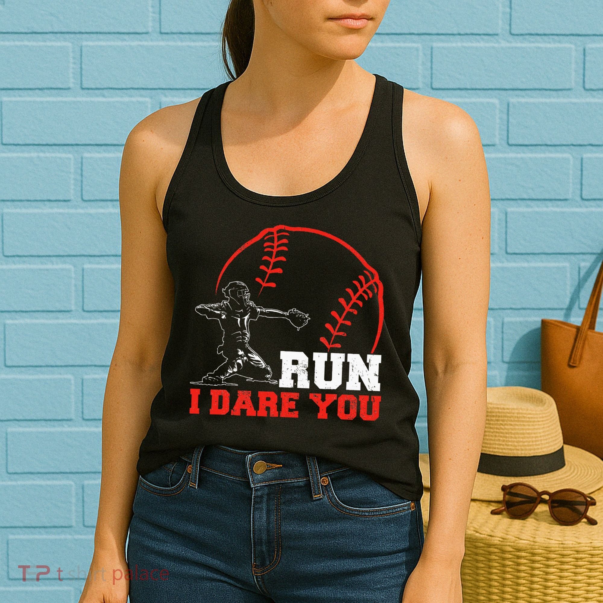 Steal I Dare You Baseball Catcher Baseball Player Women's Tank Top