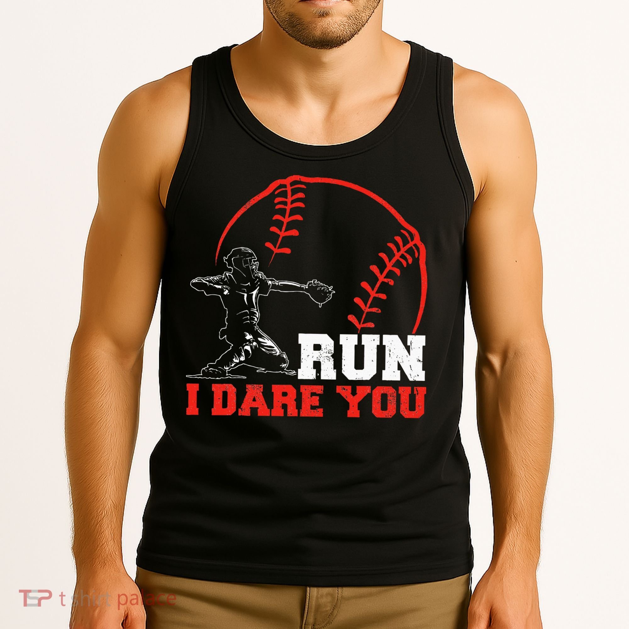 Steal I Dare You Baseball Catcher Baseball Player Tank Top