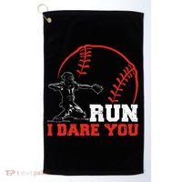 Steal I Dare You Baseball Catcher Baseball Player Golf Towel thumb 0