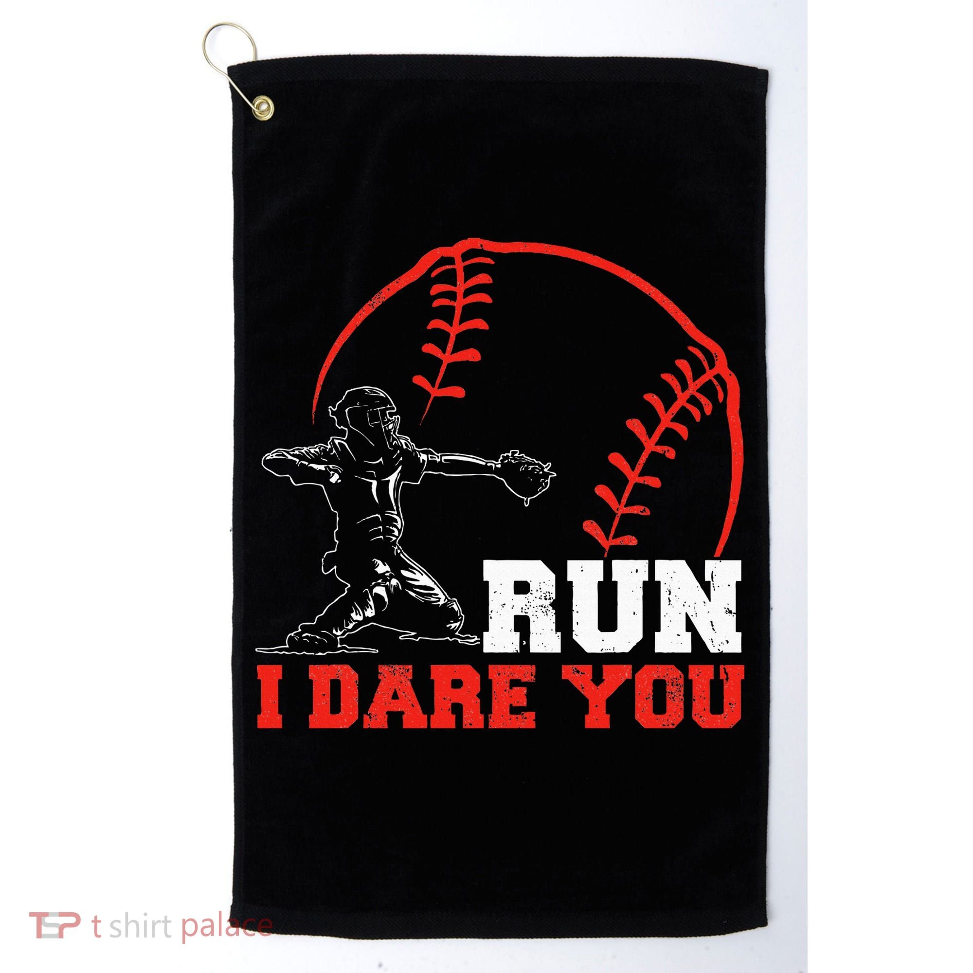 Steal I Dare You Baseball Catcher Baseball Player Golf Towel