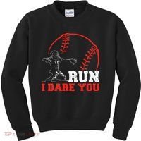 Steal I Dare You Baseball Catcher Baseball Player Kids Sweatshirt thumb 0