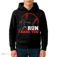 Steal I Dare You Baseball Catcher Baseball Player Kids Hoodie thumb 4