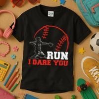 Steal I Dare You Baseball Catcher Baseball Player Kids T-Shirt thumb 3