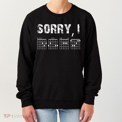 Sorry I DGAF Funny Hidden Message Guitar Chords For Lover Women's Sweatshirt