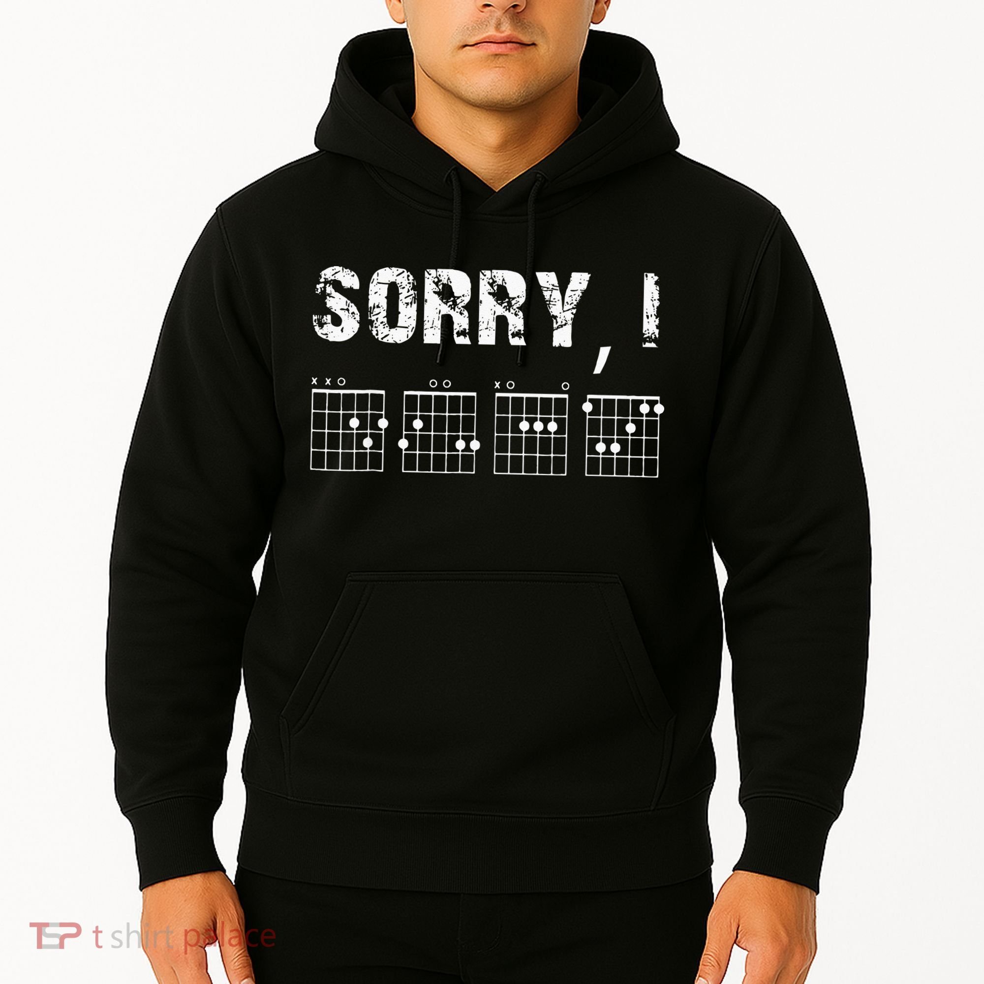 Sorry I DGAF Funny Hidden Message Guitar Chords For Lover Hoodie