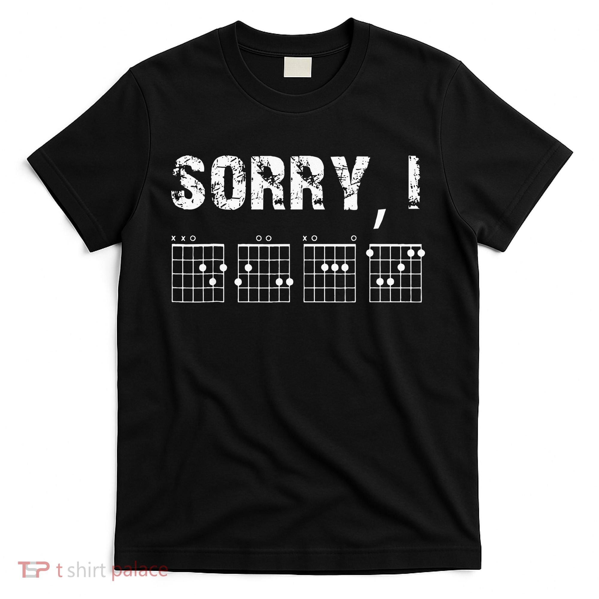 Sorry I DGAF Funny Hidden Message Guitar Chords For Lover T-Shirt