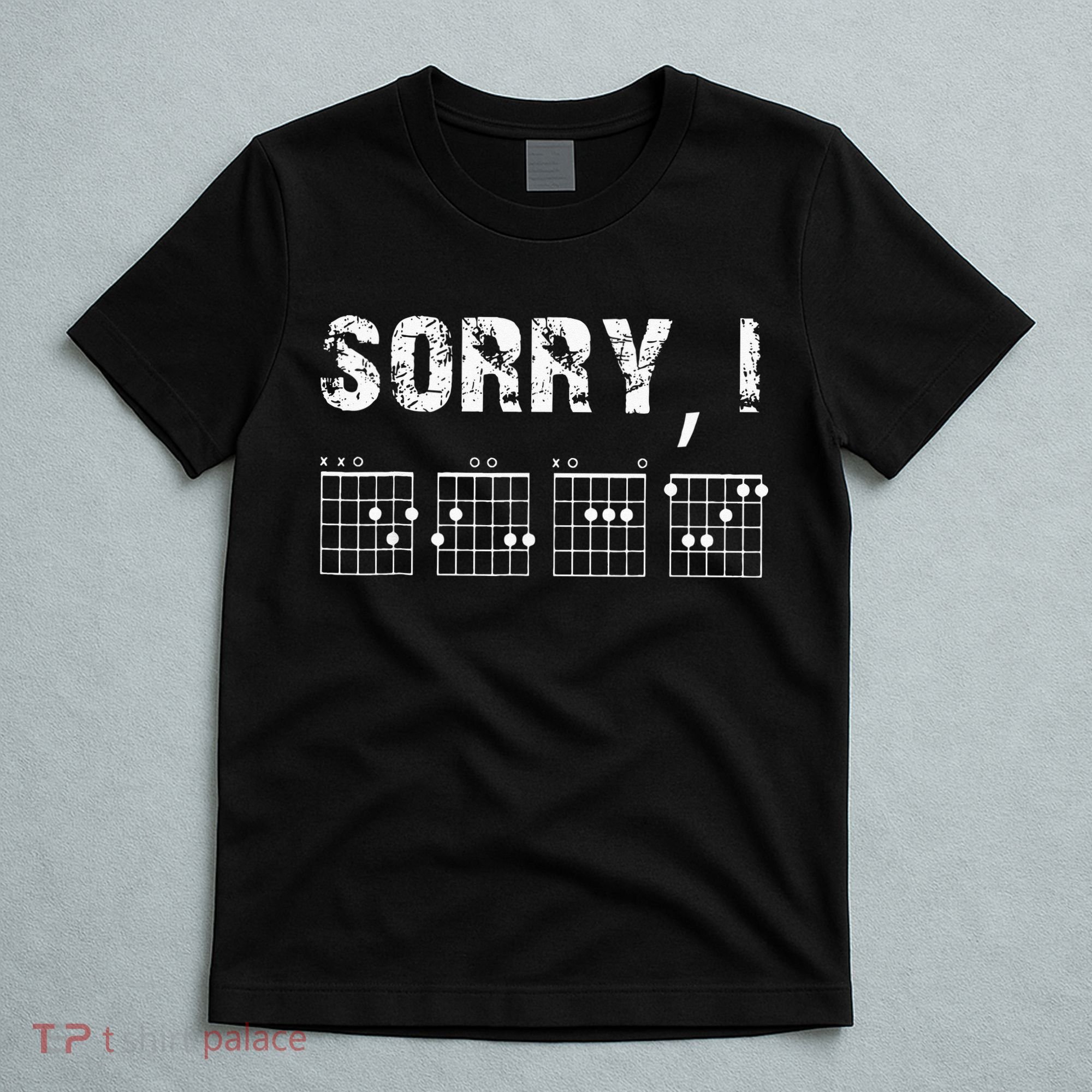 Sorry I DGAF Funny Hidden Message Guitar Chords For Lover T-Shirt