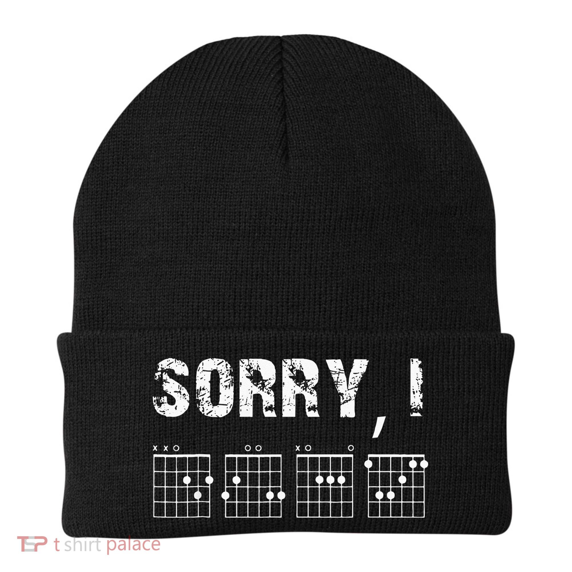 Sorry I DGAF Funny Hidden Message Guitar Chords For Lover Beanie