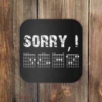 Sorry I DGAF Funny Hidden Message Guitar Chords For Lover Coaster thumb 0