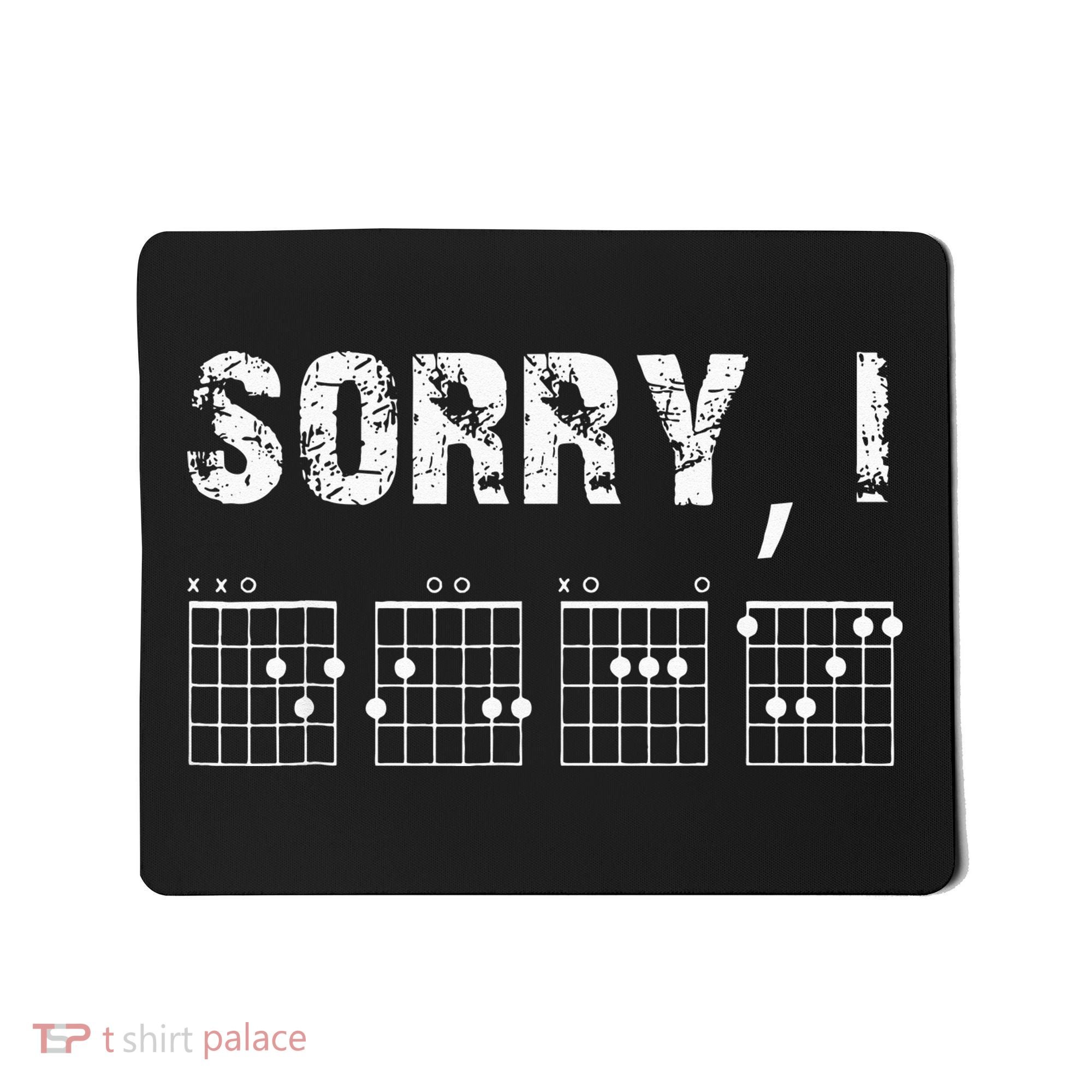Sorry I DGAF Funny Hidden Message Guitar Chords For Lover Mousepad