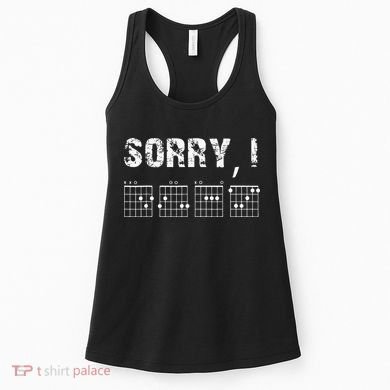 Sorry I DGAF Funny Hidden Message Guitar Chords For Lover Women's Tank Top