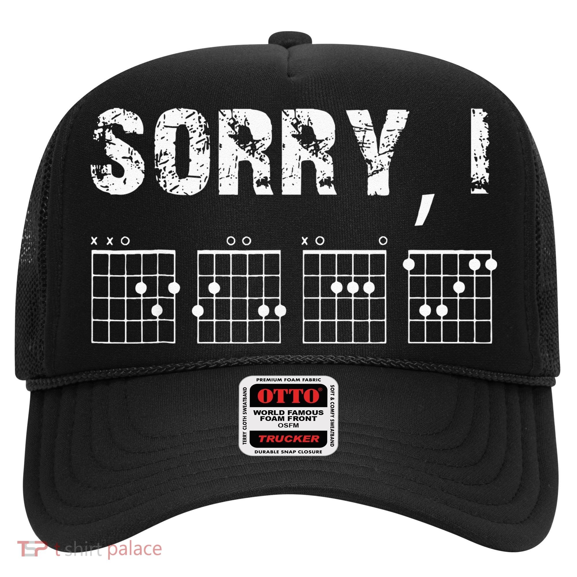 Sorry I DGAF Funny Hidden Message Guitar Chords For Lover Hat