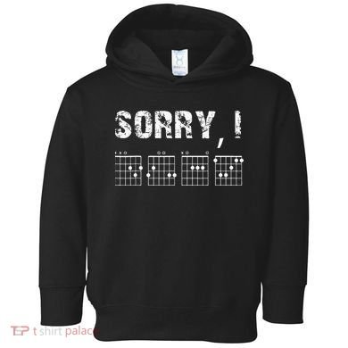 Sorry I DGAF Funny Hidden Message Guitar Chords For Lover Toddler Hoodie