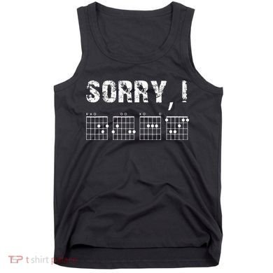 Sorry I DGAF Funny Hidden Message Guitar Chords For Lover Tank Top