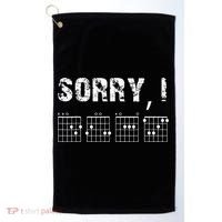 Sorry I DGAF Funny Hidden Message Guitar Chords For Lover Golf Towel thumb 0