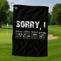 Sorry I DGAF Funny Hidden Message Guitar Chords For Lover Golf Towel thumb 1