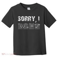 Sorry I DGAF Funny Hidden Message Guitar Chords For Lover Toddler T-Shirt thumb 0