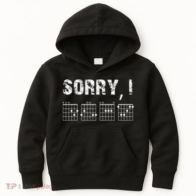 Sorry I DGAF Funny Hidden Message Guitar Chords For Lover Kids Hoodie