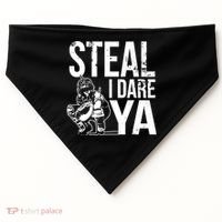 Steal I Dare Ya Softball Catcher Team Sport Cute Gift USA-Made Doggie Bandana thumb 0