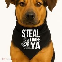Steal I Dare Ya Softball Catcher Team Sport Cute Gift USA-Made Doggie Bandana thumb 1