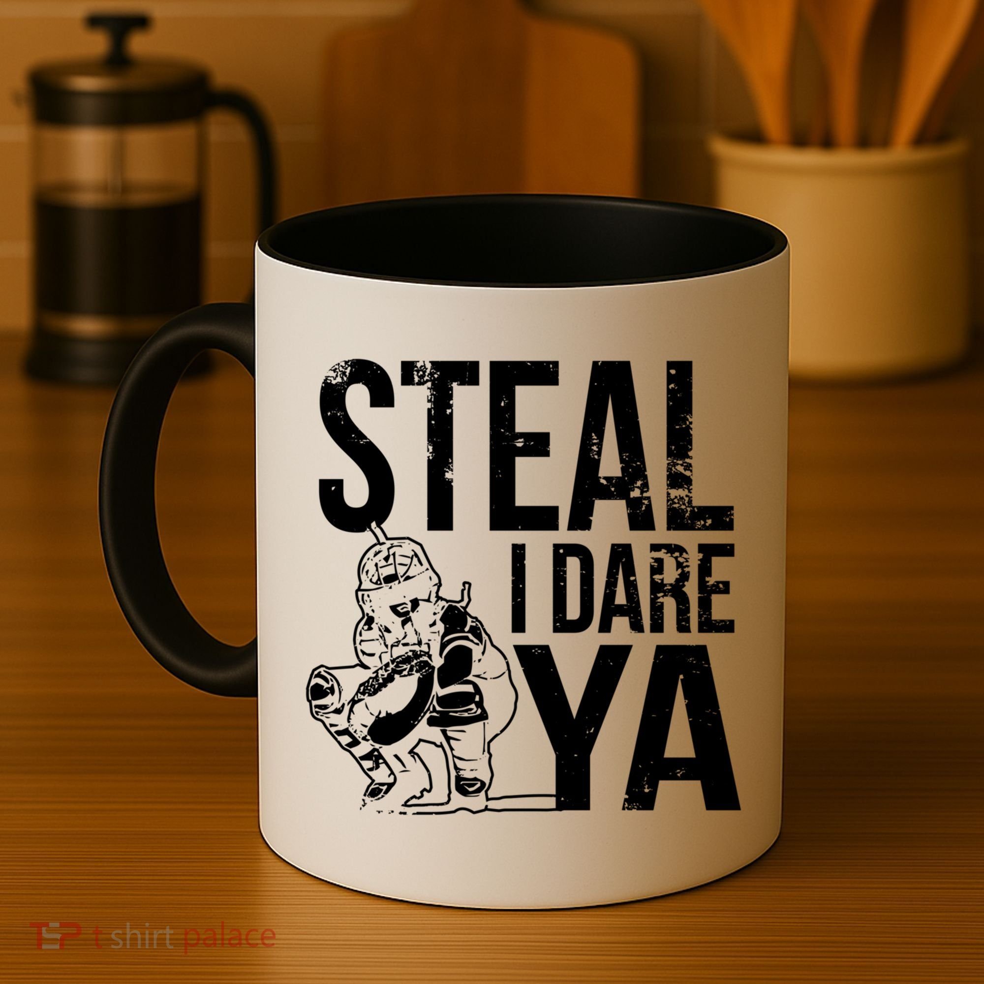 Steal I Dare Ya Softball Catcher Team Sport Cute Gift Coffee Mug