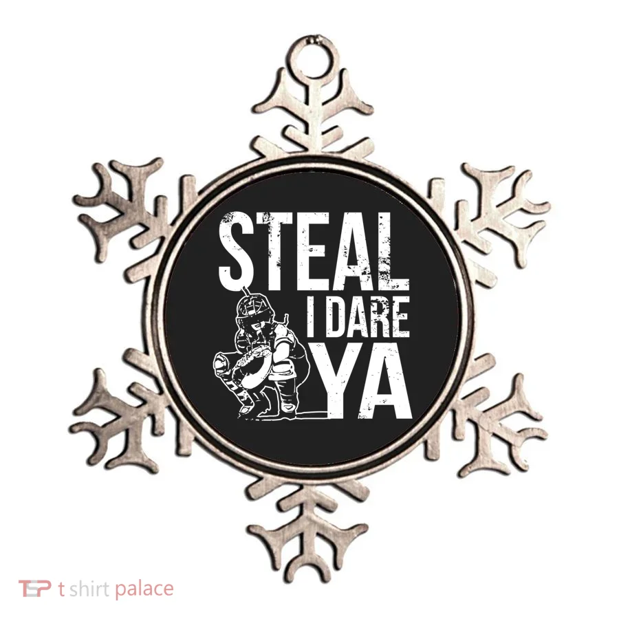 Steal I Dare Ya Softball Catcher Team Sport Cute Gift Ornament