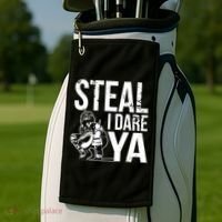 Steal I Dare Ya Softball Catcher Team Sport Cute Gift Golf Towel thumb 2