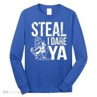 Steal I Dare Ya Softball Catcher Team Sport Cute Gift Long Sleeve Shirt thumb 0