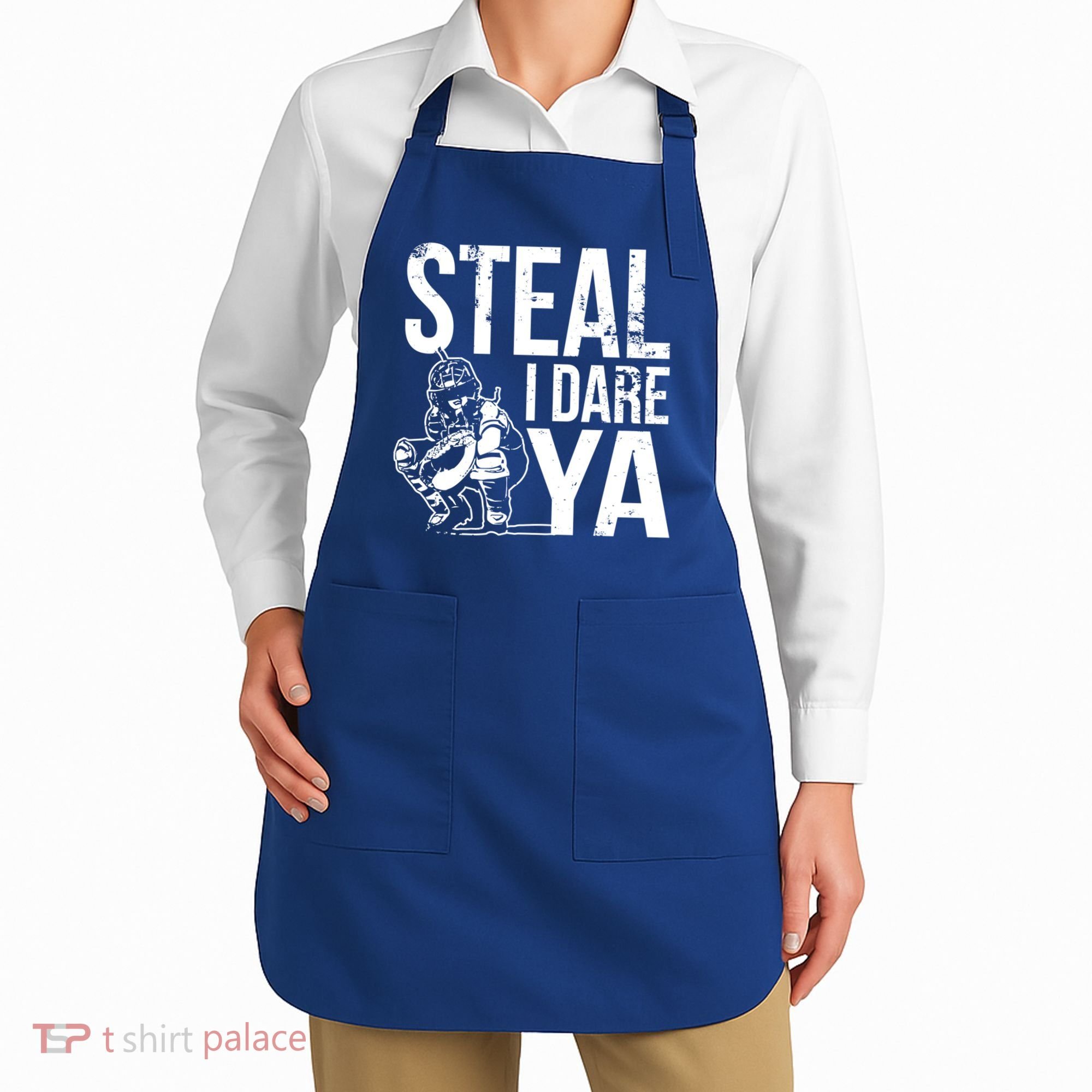 Steal I Dare Ya Softball Catcher Team Sport Cute Gift Apron