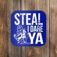 Steal I Dare Ya Softball Catcher Team Sport Cute Gift Coaster thumb 0