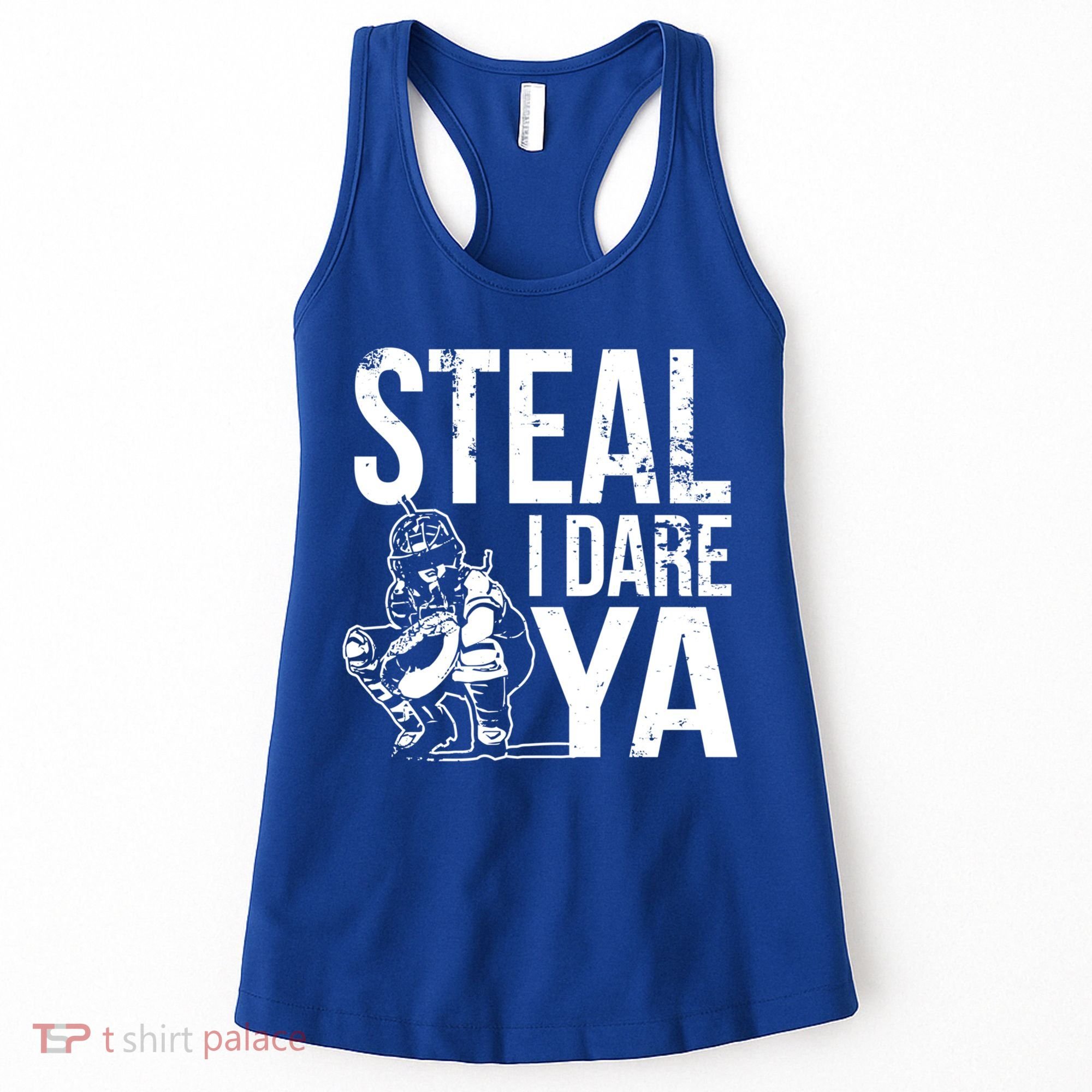 Steal I Dare Ya Softball Catcher Team Sport Cute Gift Women's Tank Top