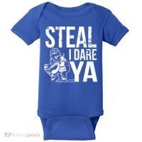 Steal I Dare Ya Softball Catcher Team Sport Cute Gift Baby Bodysuit thumb 0