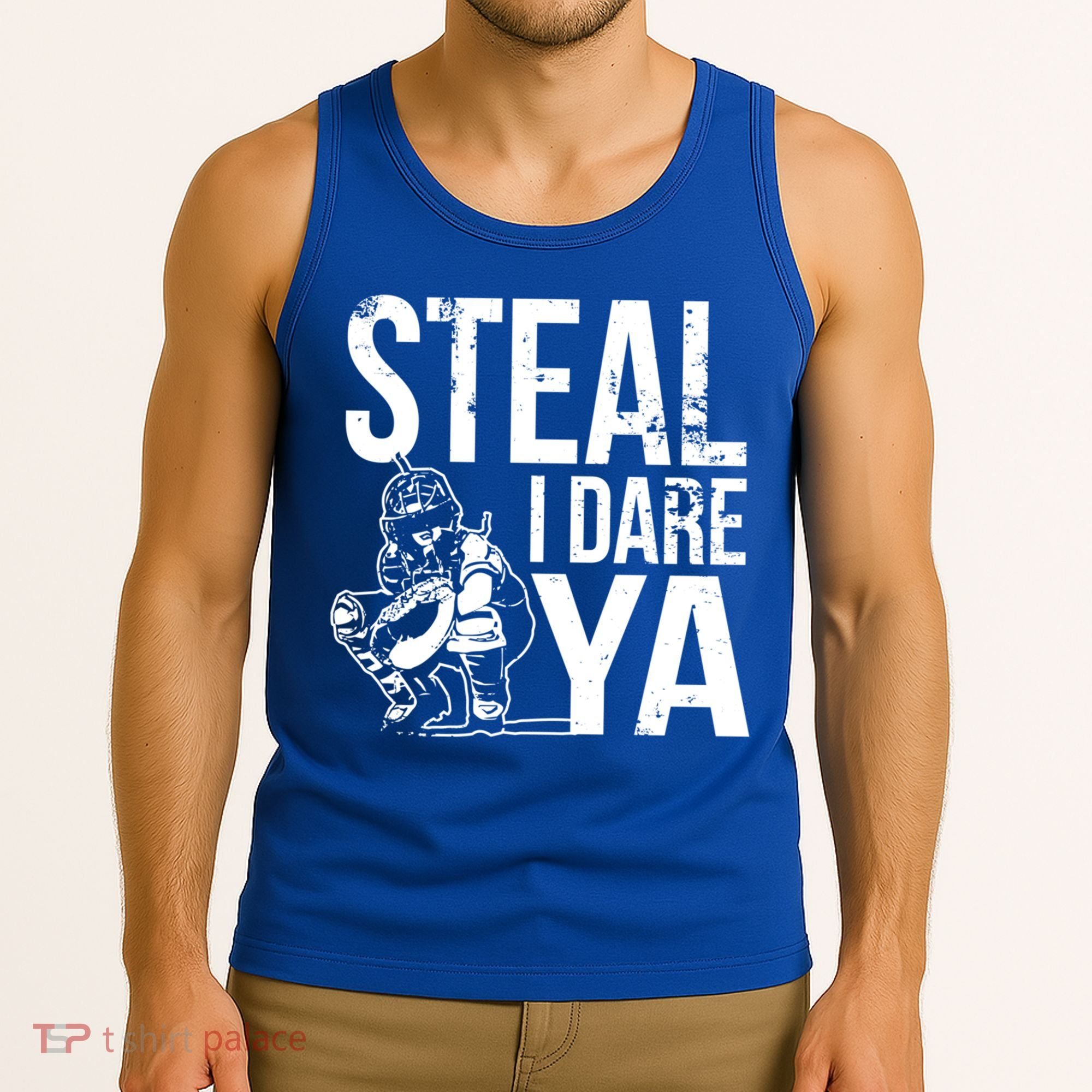 Steal I Dare Ya Softball Catcher Team Sport Cute Gift Tank Top