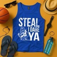 Steal I Dare Ya Softball Catcher Team Sport Cute Gift Tank Top thumb 4