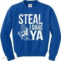 Steal I Dare Ya Softball Catcher Team Sport Cute Gift Kids Sweatshirt thumb 0