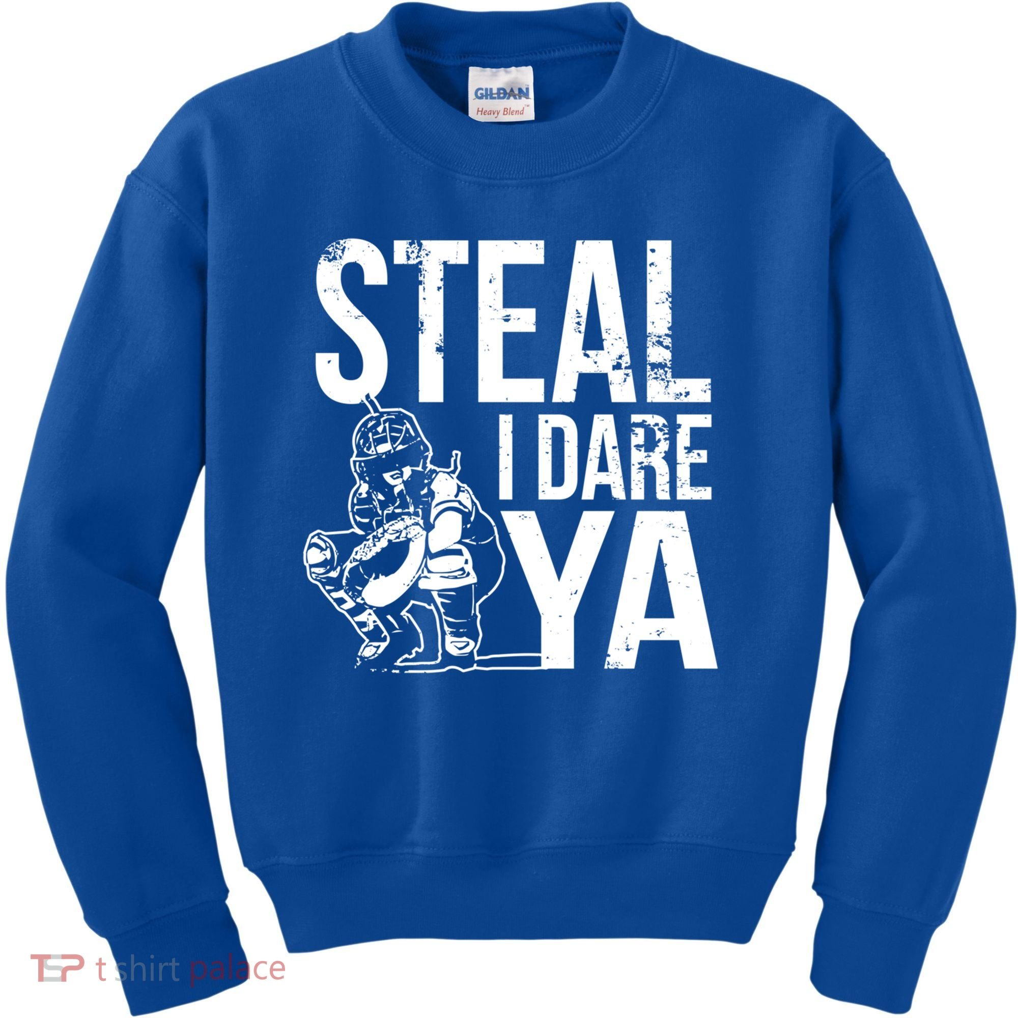 Steal I Dare Ya Softball Catcher Team Sport Cute Gift Kids Sweatshirt