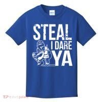 Steal I Dare Ya Softball Catcher Team Sport Cute Gift Kids T-Shirt thumb 0