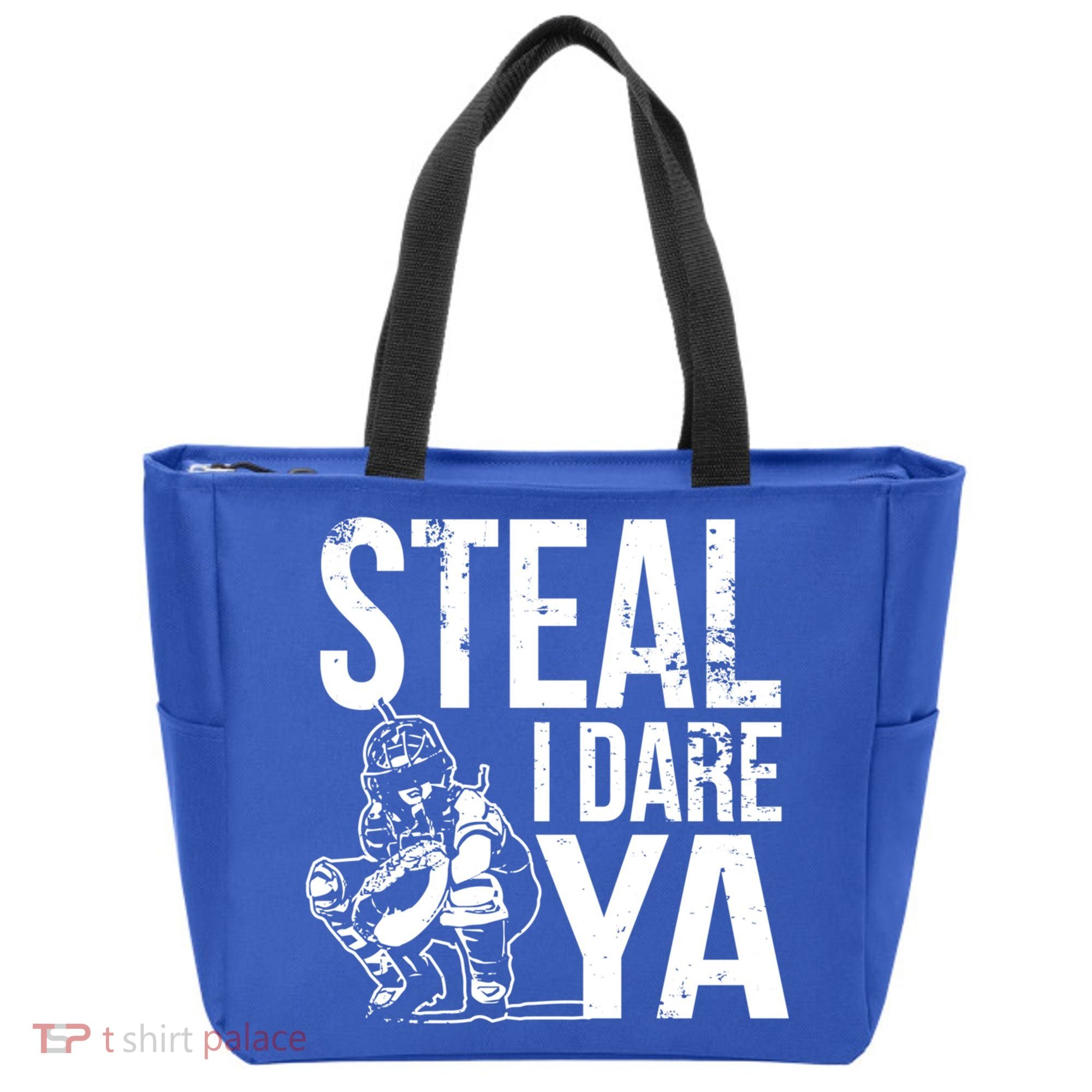 Steal I Dare Ya Softball Catcher Team Sport Cute Gift Tote Bag
