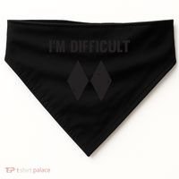 Ski I'm Difficult Skiing Skier Snowboard Snowboarder Gift USA-Made Doggie Bandana thumb 0