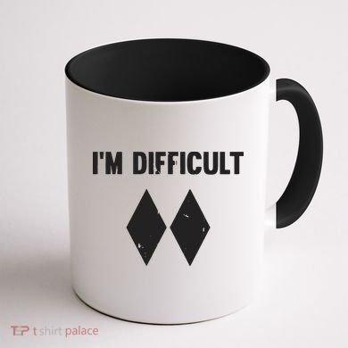 Ski I'm Difficult Skiing Skier Snowboard Snowboarder Gift Coffee Mug back