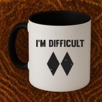 Ski I'm Difficult Skiing Skier Snowboard Snowboarder Gift Coffee Mug thumb 2