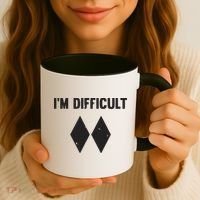 Ski I'm Difficult Skiing Skier Snowboard Snowboarder Gift Coffee Mug thumb 3