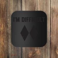 Ski I'm Difficult Skiing Skier Snowboard Snowboarder Gift Coaster thumb 0