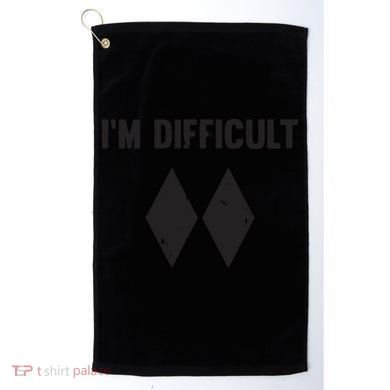 Ski I'm Difficult Skiing Skier Snowboard Snowboarder Gift Golf Towel