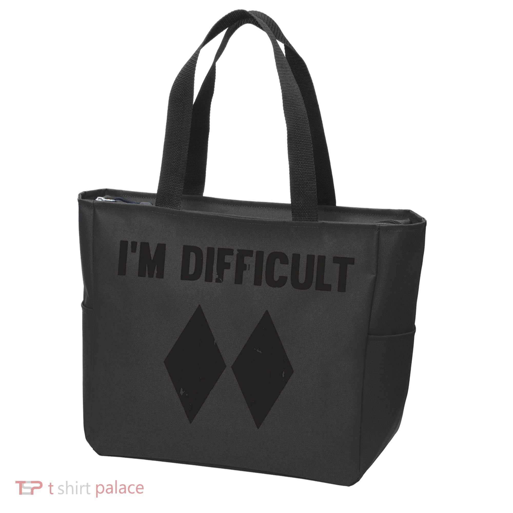 Ski I'm Difficult Skiing Skier Snowboard Snowboarder Gift Tote Bag